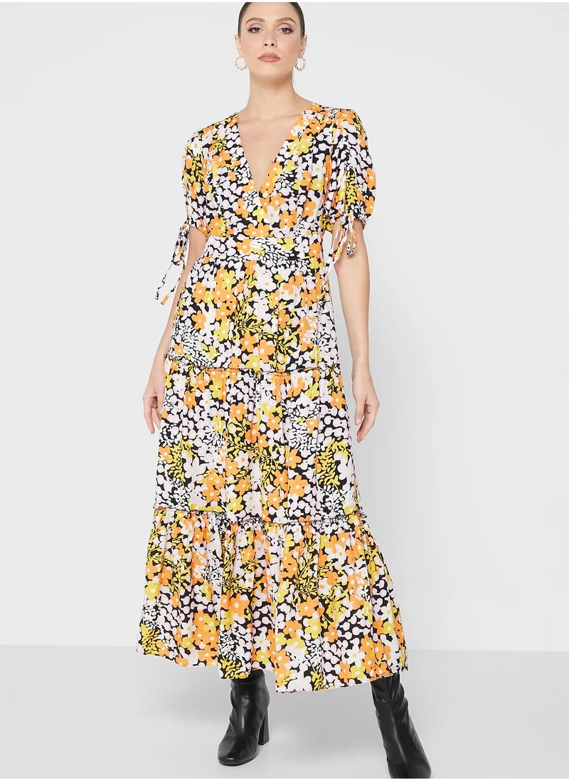 Ted Baker Floral  Print Wrap Dress