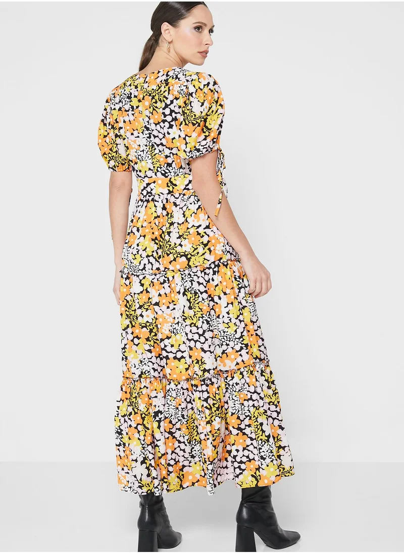 Ted Baker Floral  Print Wrap Dress