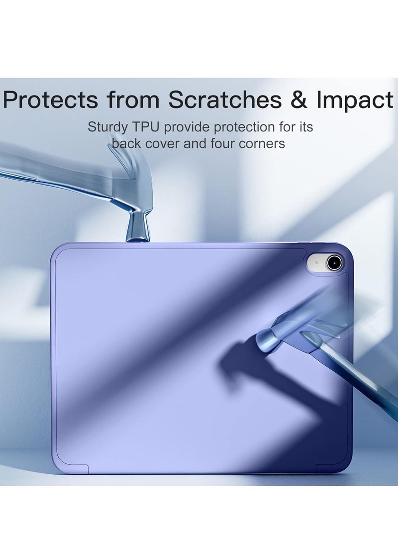 ELTRAZONE Compatible with iPad 10th Generation Case (10.9-Inch, 2022) | Slim Trifold Stand Protective Cover with Pencil Holder | Auto Sleep/Wake Function | Soft TPU Back | Shockproof, Lightweight & Durable Tablet Case Purple - Image 4