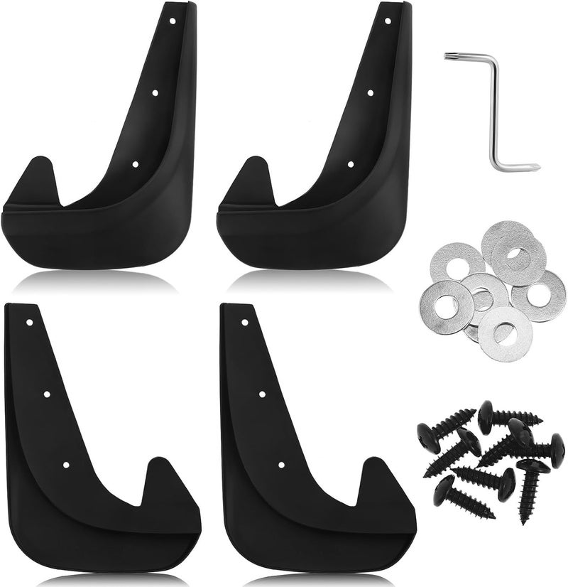 4pcs Universal Car Mud Flaps Set Front and Rear Wheel Mud Guards Splash Guards Protective Mudguards for Automotive Exterior Accessories - Image 1