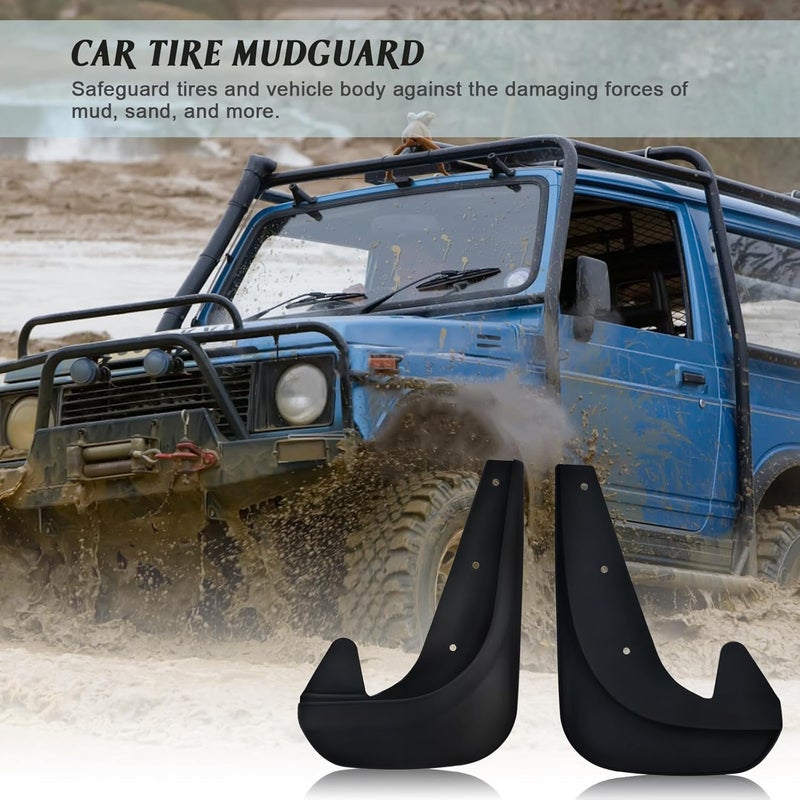 4pcs Universal Car Mud Flaps Set Front and Rear Wheel Mud Guards Splash Guards Protective Mudguards for Automotive Exterior Accessories - Image 5