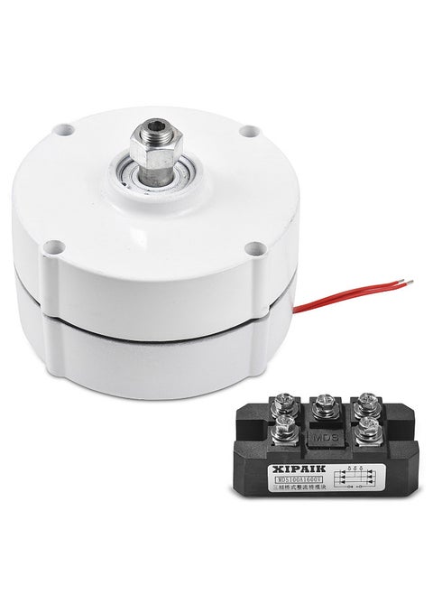 400W Three-Phase Alternator Rare Earth NdFeB Permanent Magnet Generator 750rpm 12V High Speed Permanent Magnet Generator 3-Phase Synchronous AC Alternator with Controller