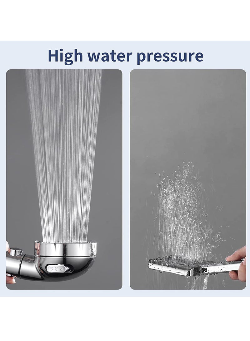 KASTWAVE Hand Shower, High Pressure Shower Shower Head with ON/OFF Switch Filtered Water Saving Sprinkler for Dry Skin and Hair Only Shower Head Clear Black Silver - Image 5
