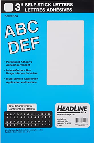 Headline Sign 31312 Stick-On Vinyl Letters, White, 3-Inch, Made in USA - Image 5