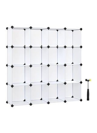 SONGMICS White LPC44L Modern 16 Piece Plastic Cube Storage, For Living Room, Bed Room, Wardrobes, Kitchen (123x31x123cm) - pzsku/Z9D23D04B8AB08672BD89Z/45/_/1696817962/02812a73-3e9b-4b1c-9cc4-d63763e03669