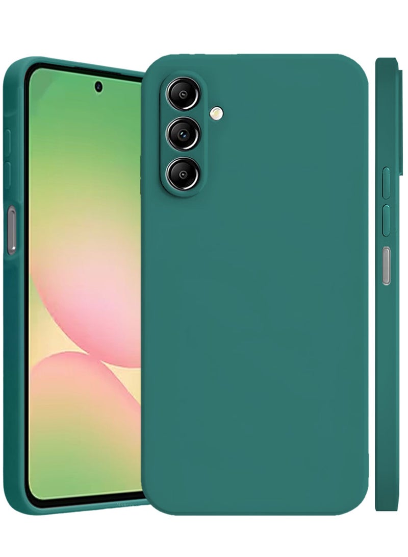 Liquid Silicone Case for Samsung Galaxy A56 Protective Phone Case with Soft Anti-Scratch Microfiber Lining Utra Slim Drop Protection Phone Cover - Green - Image 1