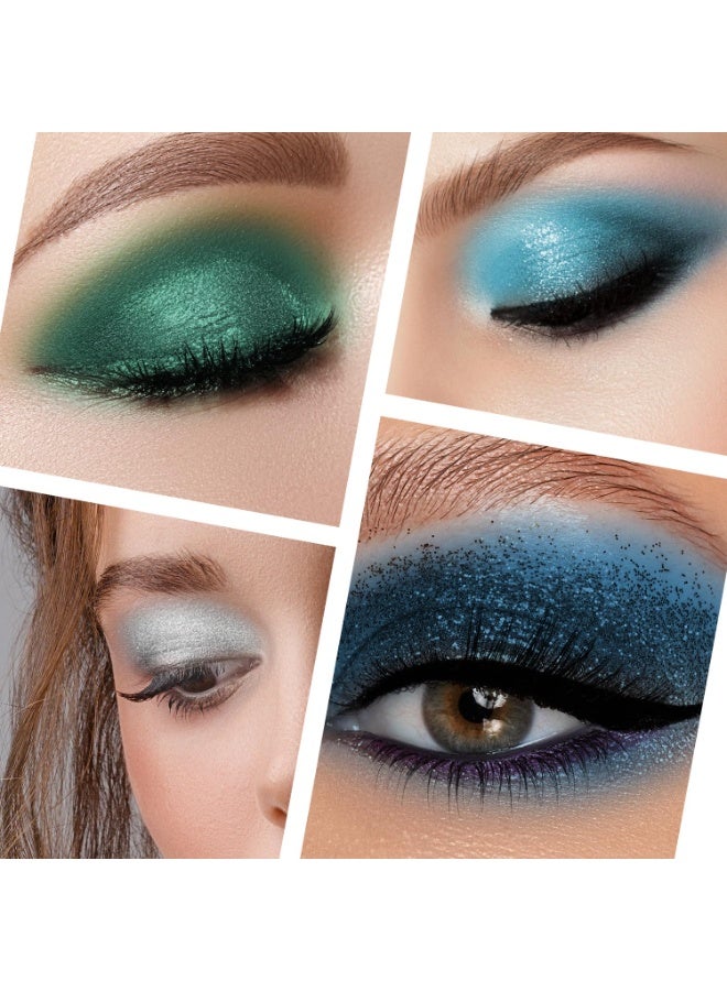 Profusion Cosmetics Glitter Eye Shadow Palette, 5 Shades of Gems - Aqua Gems (4.5g) - Image 3