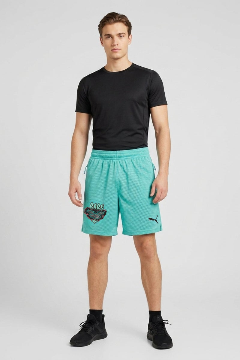 PUMA Lamelo X Melo World Men Oversized Fit 7 Inseam Basketball Shorts, Aquatic - Image 2