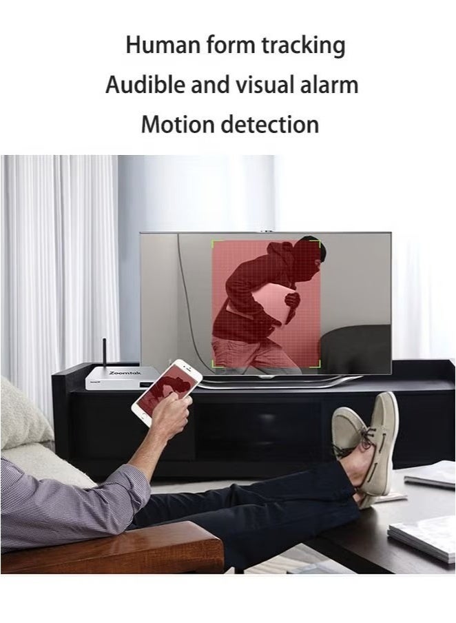 Generic Binocular Camera Hd Wifi Camera, Mobile Phone Remote Connection, 360° Rotation, With Two-Way Voice Intercom, Night Vision Panorama, Humanoid Tracking, Alarm Push, Multi-Household Surveillance Cameras  - Image 4
