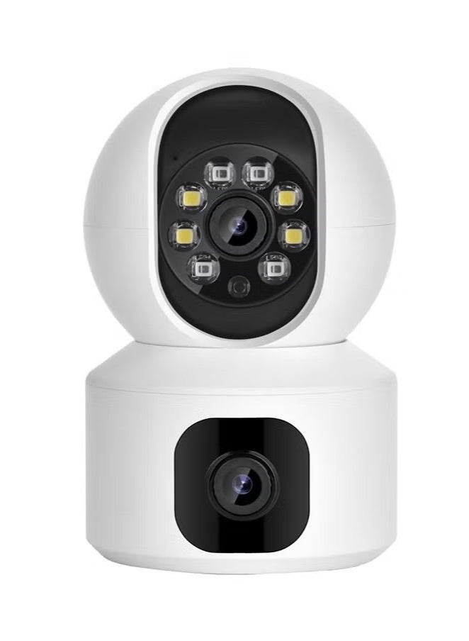 Generic Binocular Camera Hd Wifi Camera, Mobile Phone Remote Connection, 360° Rotation, With Two-Way Voice Intercom, Night Vision Panorama, Humanoid Tracking, Alarm Push, Multi-Household Surveillance Cameras  - Image 1