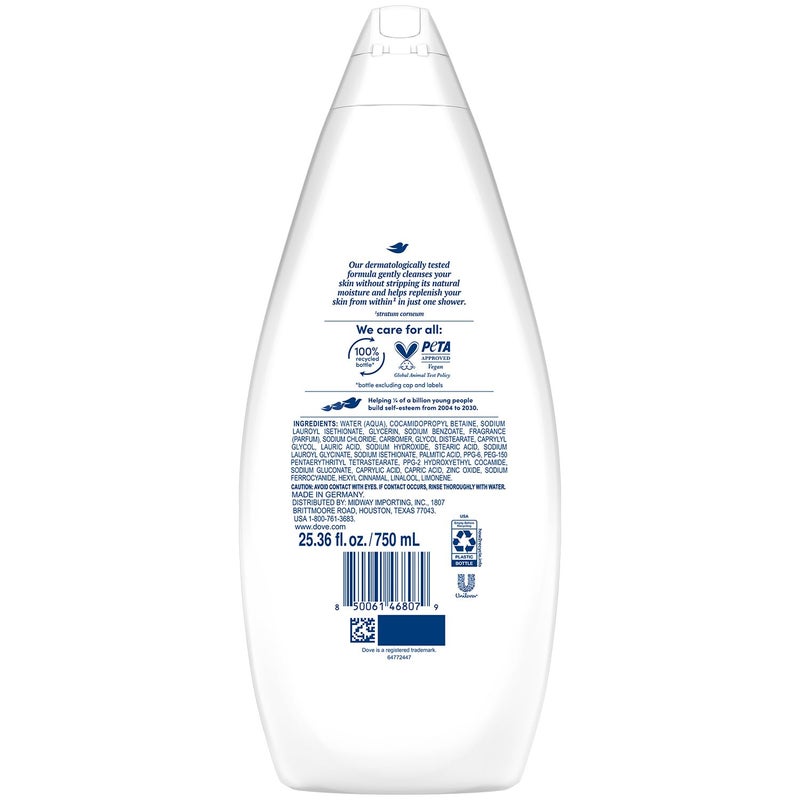 Dove Body Wash, Hydrate, Value-Size 4-Pack â€“ Moisturizing Cleanser for Smooth, Soft Skin, 25.36 Oz Ea - Image 2