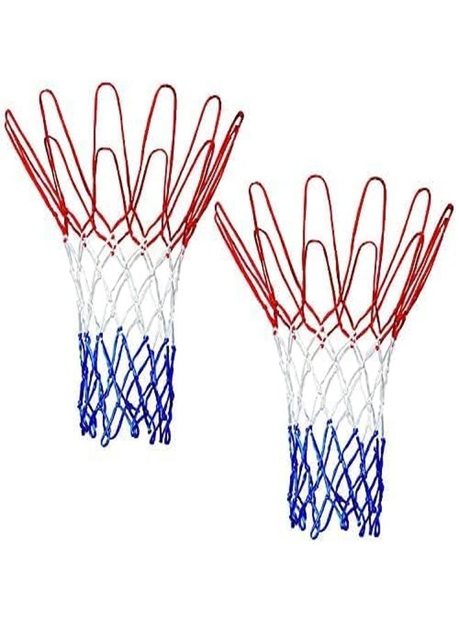 AYWAL Basketball Net, Blue-Red-White (One Pair) N44 - Image 1