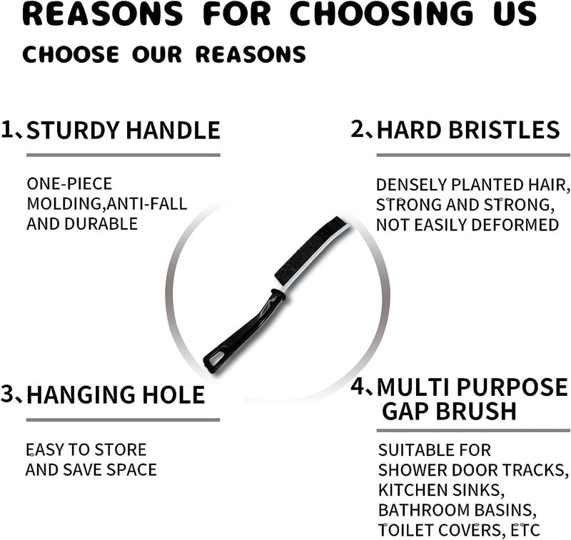 TCCO ENTERPRISE Plastic 3 Gap Cleaning Brush, Hard Bristle Crevice Tool for Household Use, Multifunctional Dead Corner Brush for Tiles, Bathroom, Kitchen, Toilet, Window Slots - Image 5
