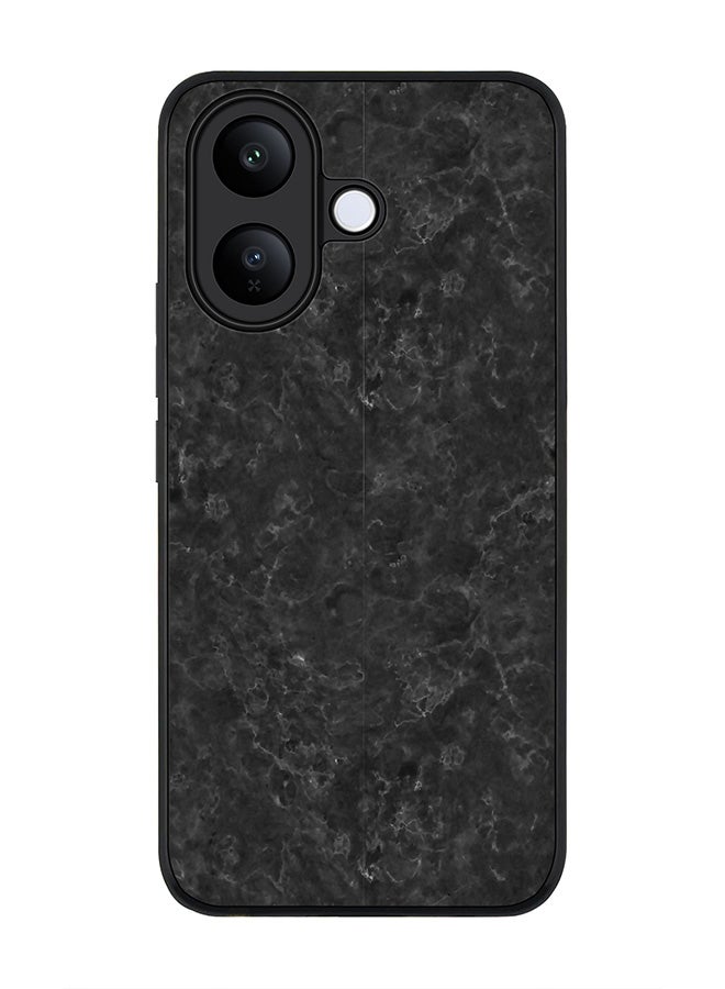 For vivo V60 Lite 5G / V60 Lite 4G Case,Slim fit Camera Protection, Shockproof Thin Phone cover  - Marble Texture Black