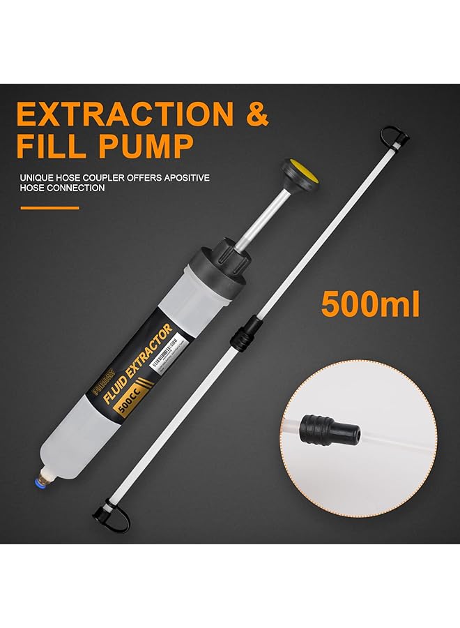 Generic Fluid Extractor, Extraction&Fill Pump,Fluid Syringe Pump Manual Suction Vacuum Fuel Car Transfer (500Cc)  - Image 4