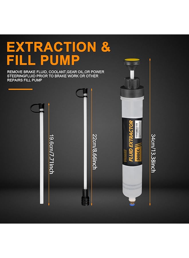 Generic Fluid Extractor, Extraction&Fill Pump,Fluid Syringe Pump Manual Suction Vacuum Fuel Car Transfer (500Cc)  - Image 2