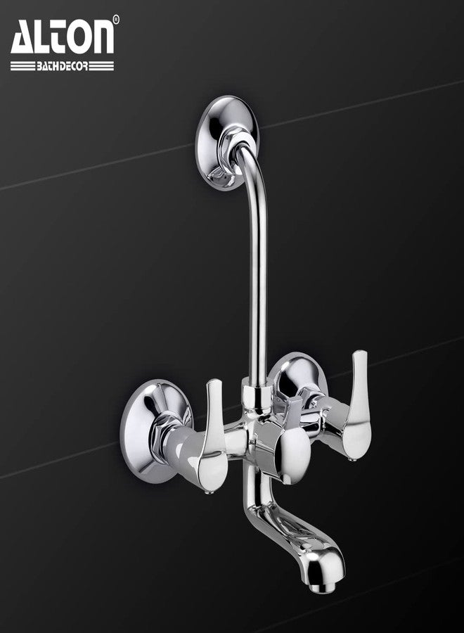 ALTON ESA9285 Brass Wall Mixer with Provision for Over Head Shower and 190mm Long Bend Pipe (Chrome) - Image 5