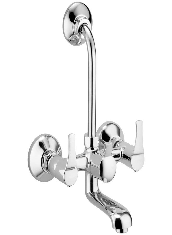 ALTON ESA9285 Brass Wall Mixer with Provision for Over Head Shower and 190mm Long Bend Pipe (Chrome) - Image 1