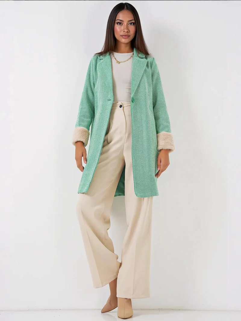 بيغ دارت معطف طويل بأزرار وجيوب من