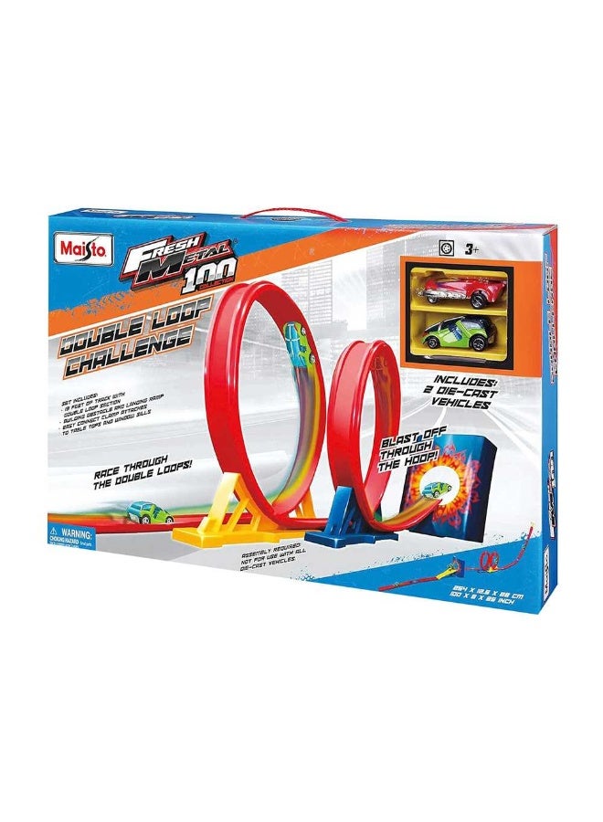 Maisto Fresh Metal Double Loop Challenge Playset  - Image 2