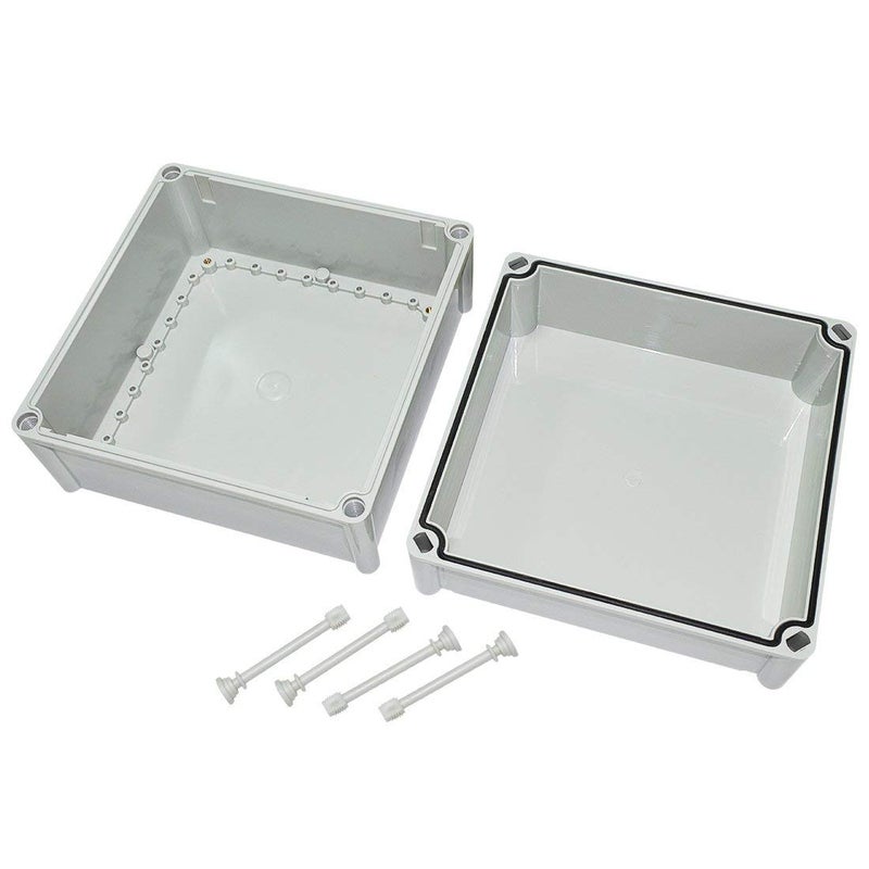 Lemotech Waterproof Dustproof Ip67 Junction Box Diy Case Enclosure Gray 11 X 11 X 7.1 Inch (280 X 280 X 180 Mm) - Image 5