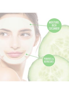 L'Action Paris Cucumber Purifying Spa Mask Sheet Mask Balances And Purifies Skin Enriched With Soothing Aloe Vera And Revitalising Papaya Ideal For Tired Skin Pack Of 1  - Image 3