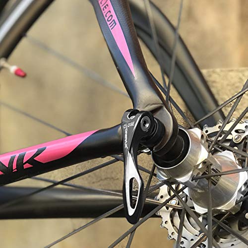 ONIPAX MTB Road Mountain Bicycle Wheel Hub Front and Rear Quick Release Skewer (Black) - Image 2