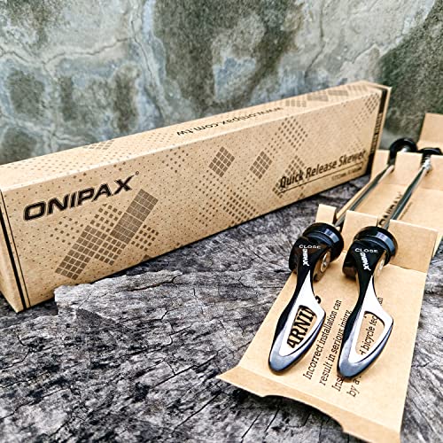 ONIPAX MTB Road Mountain Bicycle Wheel Hub Front and Rear Quick Release Skewer (Black) - Image 5