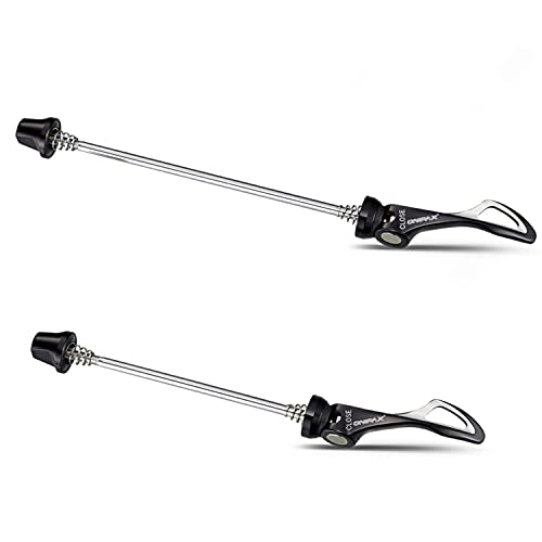 ONIPAX MTB Road Mountain Bicycle Wheel Hub Front and Rear Quick Release Skewer (Black) - Image 1