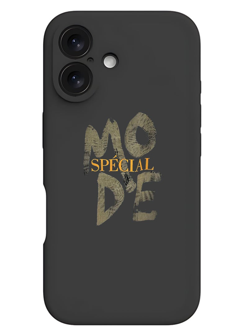 Theodor Protective Slim Fit Case Liquid Silicone Cover with Full Body Protection Anti-Scratch Shockproof Case For Apple iPhone 17 (Black) Mode special - Image 1