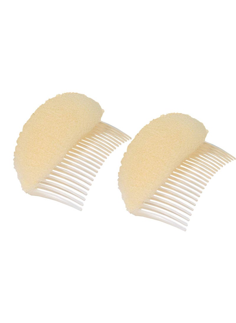 ericotry 2Pcs Charming Bump It Up Volume Inserts Hair Comb Do Beehive Hair Styler Insert Tool Hair Comb Hot Hair Base Styling Accessories for Women Girls Beige 