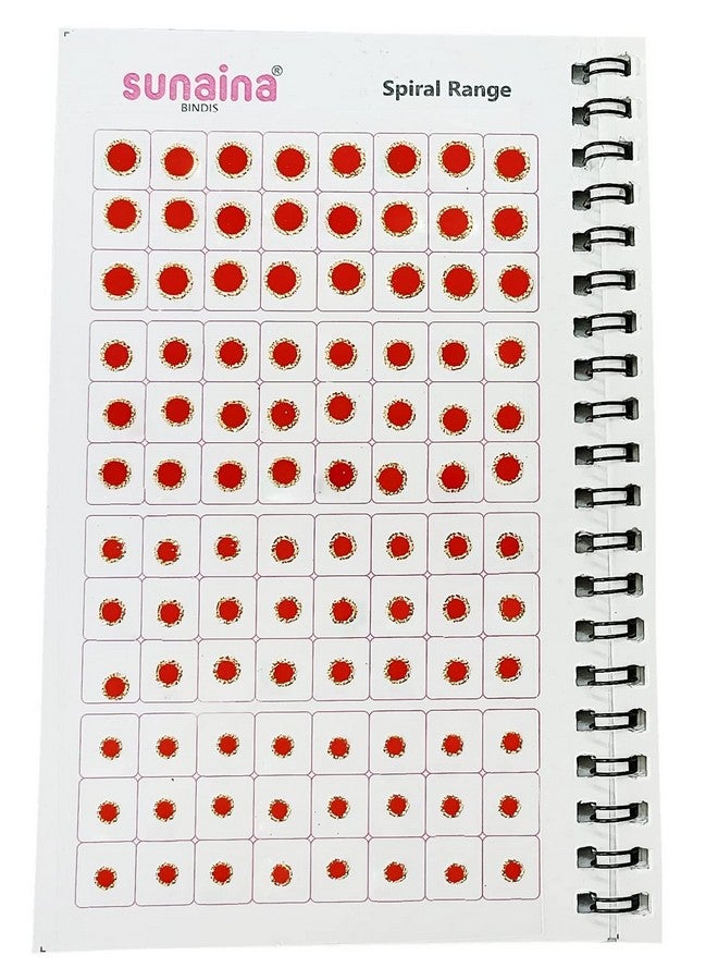 Sunaina (Original) Spiral Multicolor Mix Size Golden Glitter Outline Sketch Tikka Forhead Bindis Book For Women & Girls - Image 3