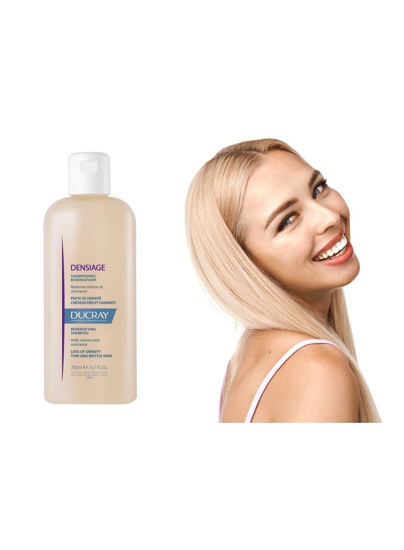 Ducray Densiage Redensifying Shampoo 200ml – Anti-Aging Hair Care for Thinning Hair - Image 3