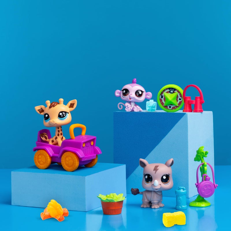 Littlest Pet Shop, Safari Play Pack - Gen 7, Pets #53,#54, #55, Authentic LPS Bobble Head Figure, Collectible Imagination Toy Animal, Kidults, Girls, Boys, Kids, Tweens Ages 4+ - Image 5