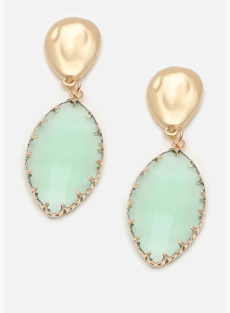 SOHI Gold Plated Party Designer Stone Drop Earring For Women