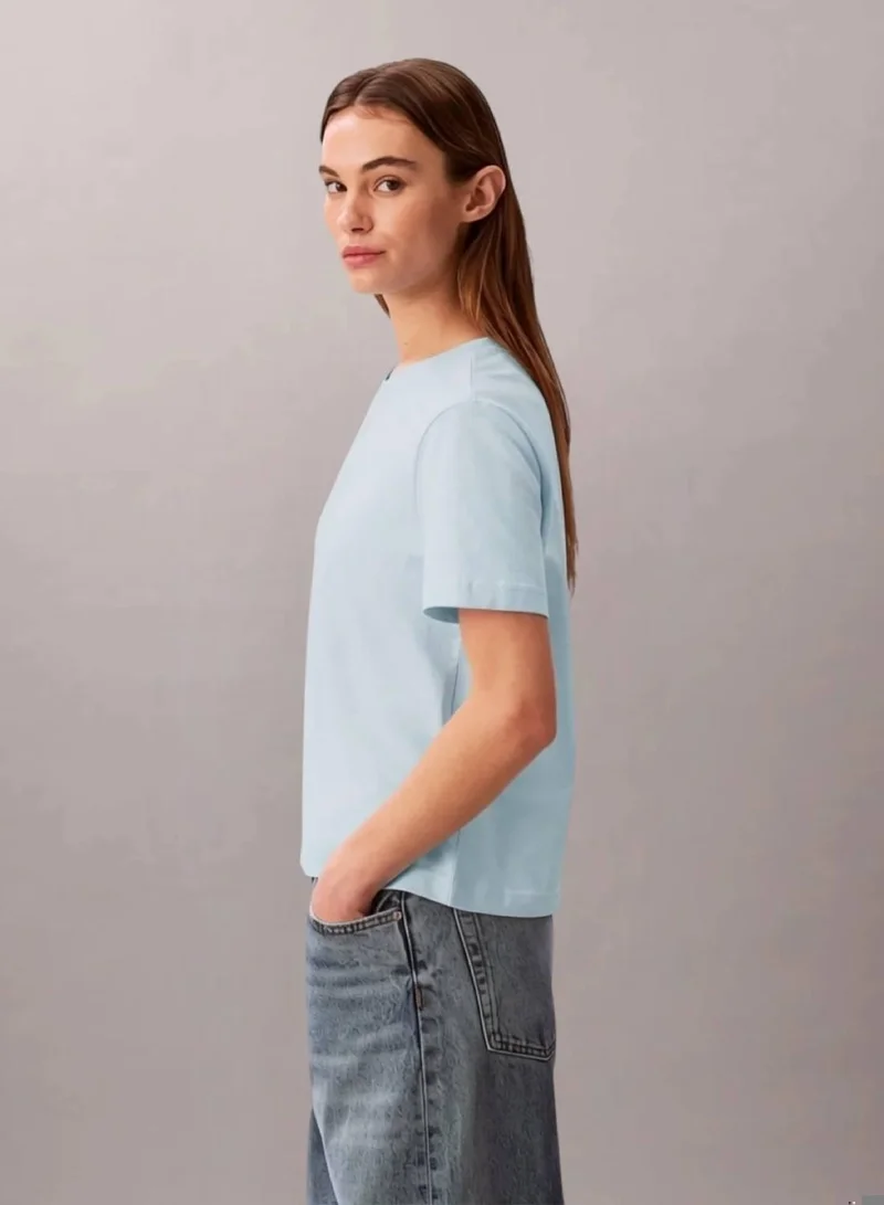 Calvin Klein Cool Blue Short Sleeve T-Shirt for Women | Best Price UAE