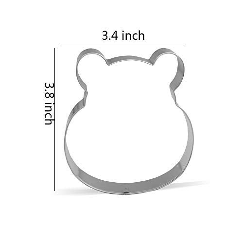 Keewah 3.8 inch Hippo Face Cookie Cutter - Stainless Steel - Image 2