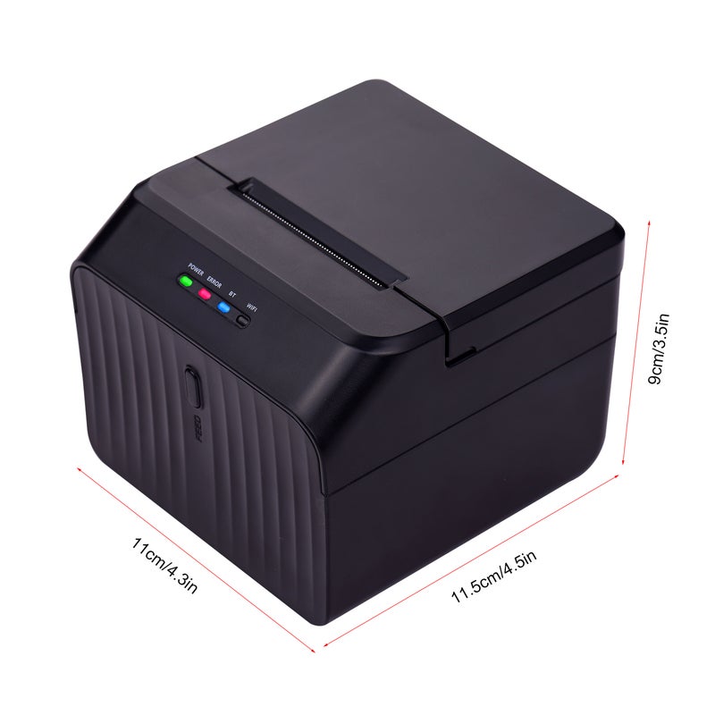 Desktop 58mm Thermal Receipt Printer Wired Barcode Printer USB Connection with 2 Rolls Paper Inside Support ESC/POS Command Compatible with Windows Android IOS for Supermarket Store Restaurant - Image 2