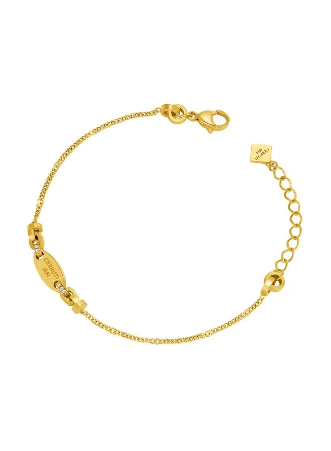 شيروتي 1881 Anita Gold Plated Stainless Steel Chain Bracelet for Women
