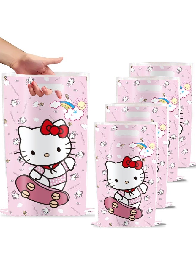 Party 20pcs Pink Hello Kitty Pattern Birthday Party Supplies Cartoon Candy Bags Tote Bags Children Gift Bags - Image 2