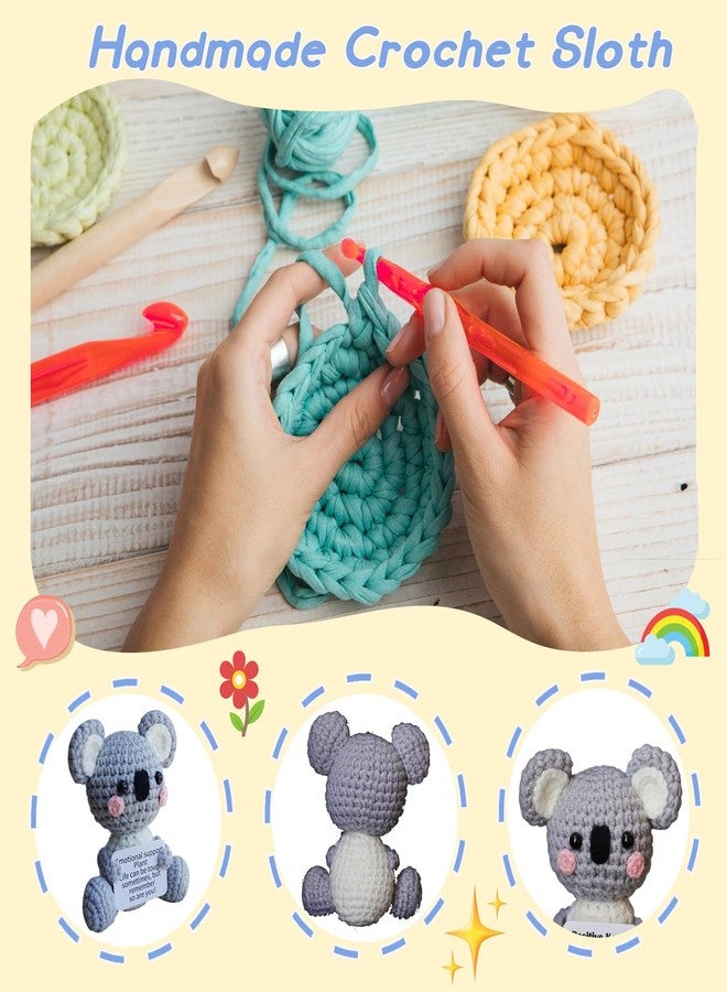 Posshe Koala Gifts, Crochet Positive Support Koala- Handmade Emotional Cheer Support Funny Gifts for Friend Coworker Birthday Christmas Stocking Stuffer White Elephant Under 10 Dollars - Image 5