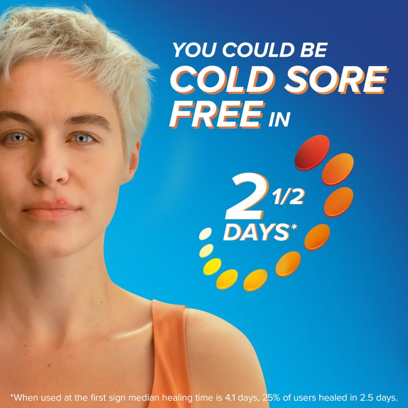 abreva Abreva 10 Percent Docosanol Cold Sore Treatment, Treats Your Fever Blister in 2.5 Days - 0.07 oz Pump - Image 2