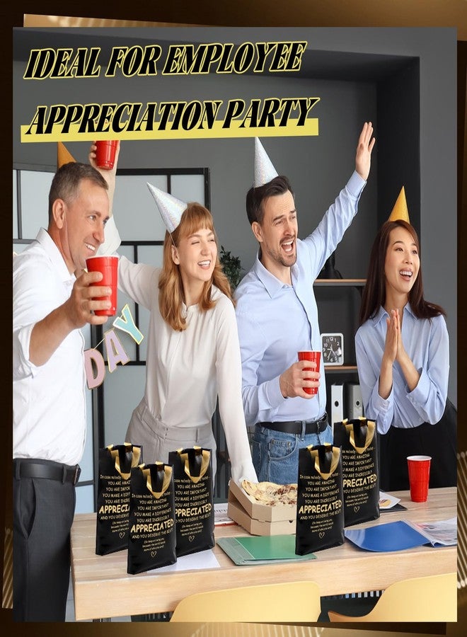 Kolldenn 50 Pcs Thank You Gifts Bags Employee Appreciation Goodie Bags with Handles Reusable Plastic Party Favors for Teacher Team Staff Offices Gift Wrapping(Appreciated - Image 4