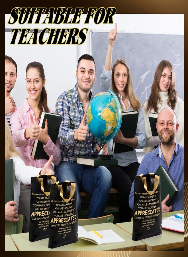 Kolldenn 50 Pcs Thank You Gifts Bags Employee Appreciation Goodie Bags with Handles Reusable Plastic Party Favors for Teacher Team Staff Offices Gift Wrapping(Appreciated - Image 5