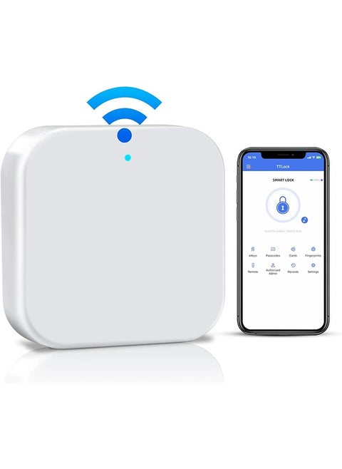 Smart Wi-Fi Gateway, G2 Hub for Keyless Entry Remote Control & Manage Bluetooth Deadbolt Door Lock with TTLock App, Wi-Fi Bridge Work with Alexa Google Home for Voice Control