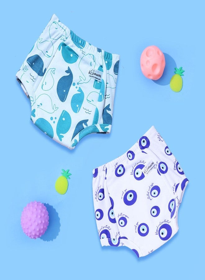 SNUGKINS Potty Training Pull-up Pants | Padded Underwears for Babies/Kids/Toddlers. (in, Age, 9 Months, 12 Months, Pack of 2 - Evil & Whale) - Image 2