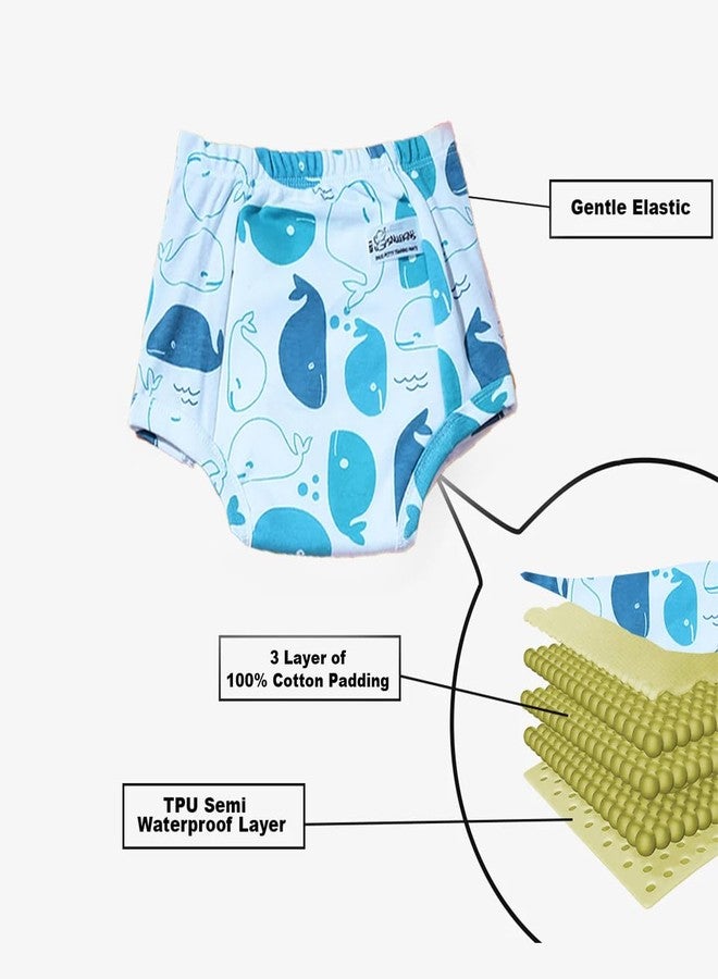 SNUGKINS Potty Training Pull-up Pants | Padded Underwears for Babies/Kids/Toddlers. (in, Age, 9 Months, 12 Months, Pack of 2 - Evil & Whale) - Image 4