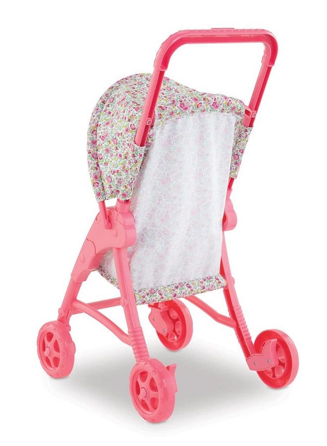 Corolle عربة دمى للأطفال مع مظلة قابلة للطي ملحق مون بريميير بوبون تناسب دمى 12 بوصة بتصميم وردي/زهري للأطفال من عمر 18 شهرًا وما فوق - Image 5