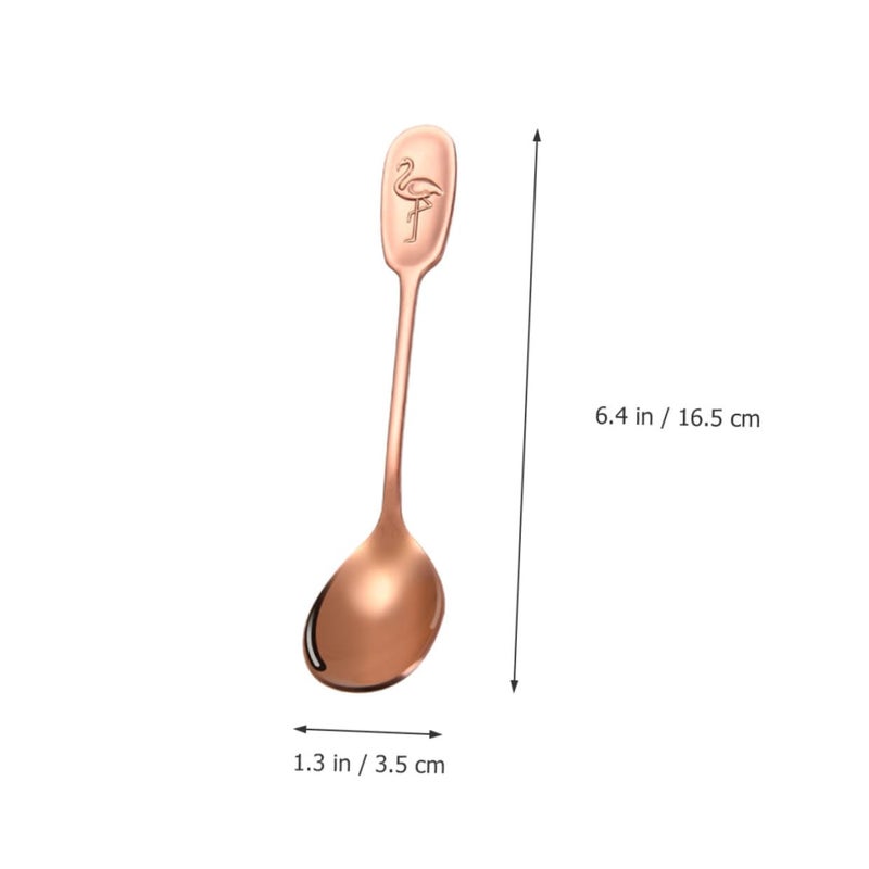 Stainless Steel Coffee Spoons Set of 4 Gold Rose Gold Rainbow Colors Dessert Tea Stirring Utensils - Image 3