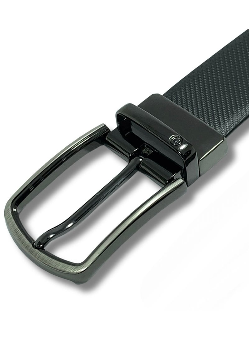 Classic Milano Genuine Leather Reversible Belt for Men | Black & Brown Formal Belt for Business or Office Wear | Men's Leather Belt - Image 3